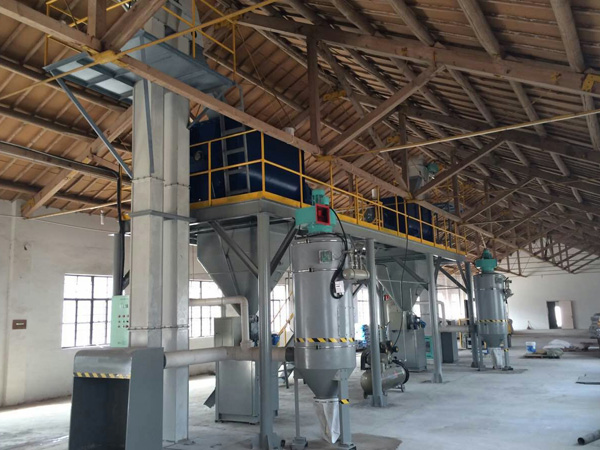 Simple dry mortar production line